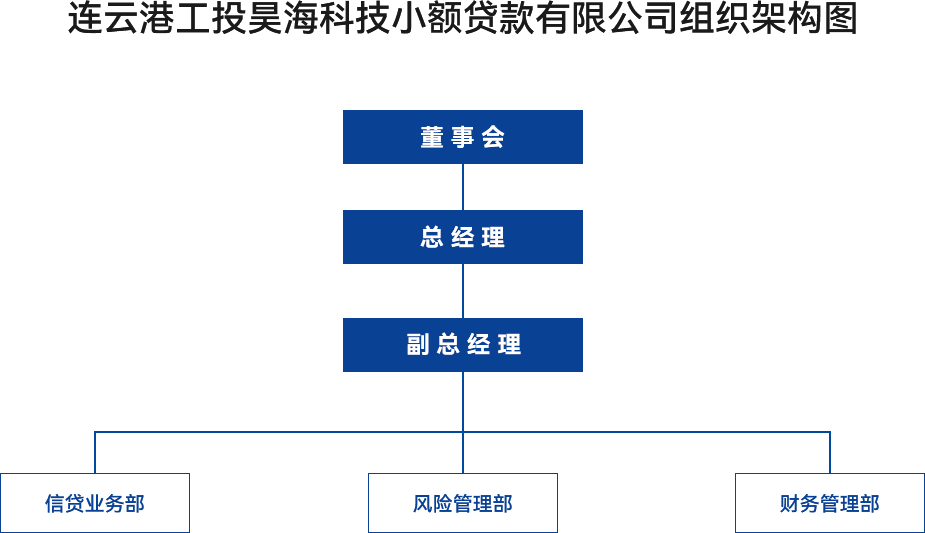 金融板塊-連云港工投昊?？萍夹☆~貸款有限公司組織架構(gòu)圖